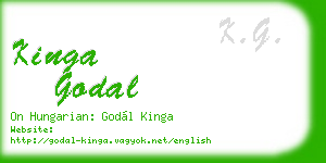 kinga godal business card